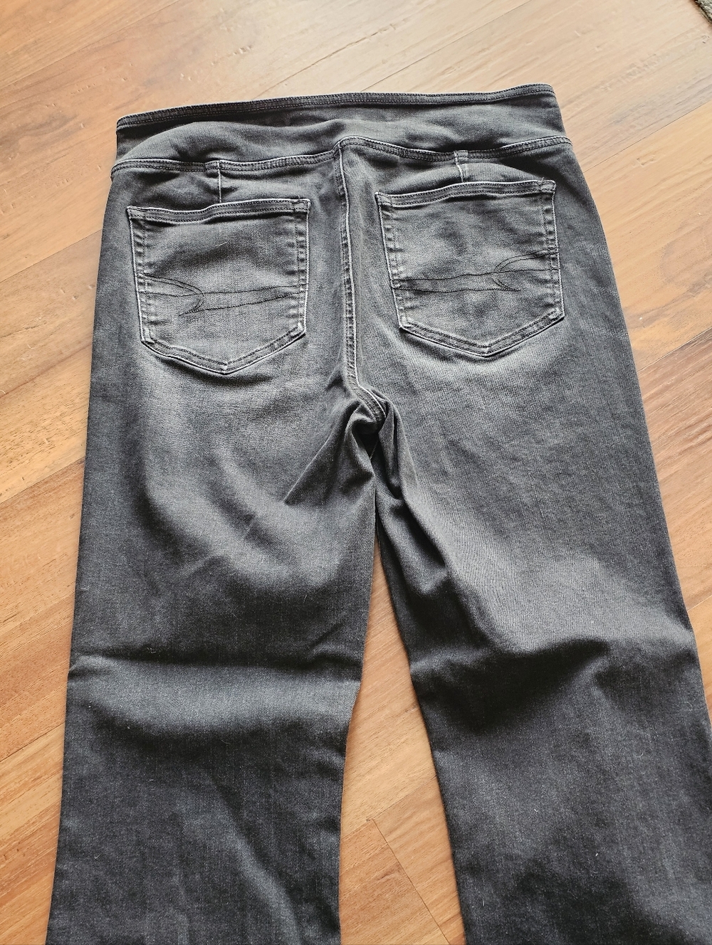 American Eagle Black Luxe  Pull On  Flare Leg Jeans